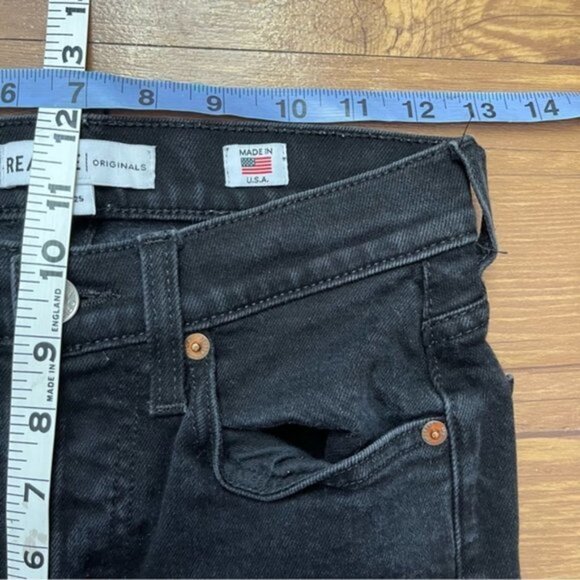 RE/DONE Originals High Rise Ankle Crop in Black Women Size 25 - Picture 5 of 12